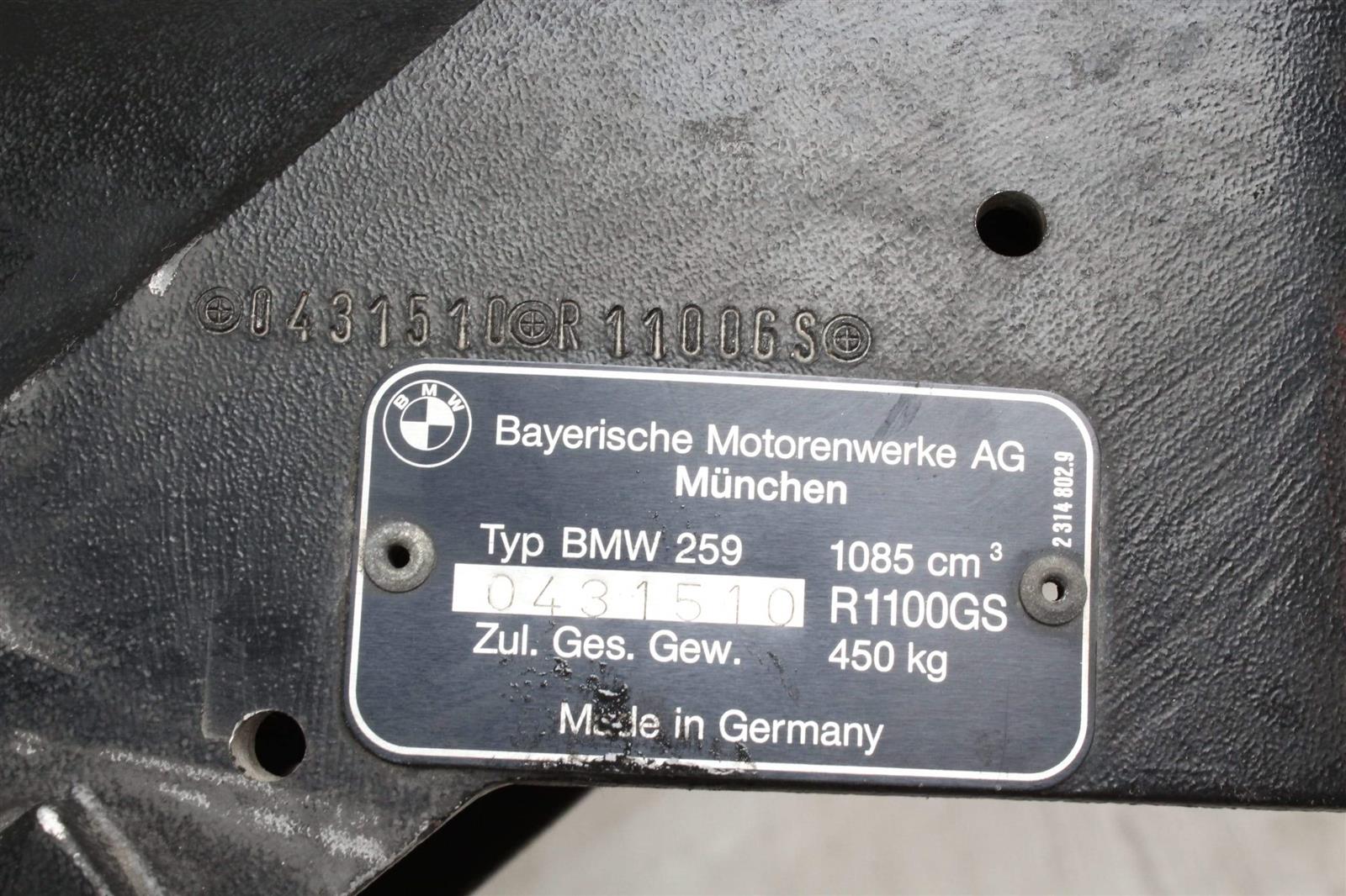 Rahmen Hauptrahmen DE Papiere BMW R 1100 GS 259 94-99  BMW   