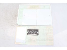Ramidentifikationsskylt med papper BMW F 650 169 93-00