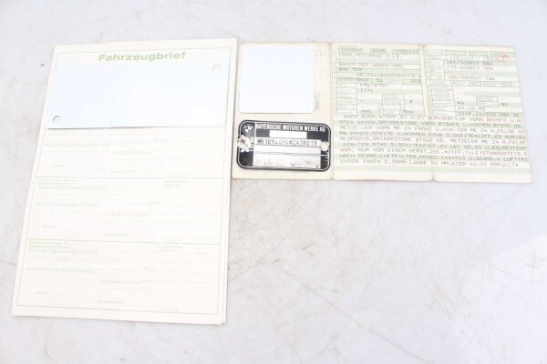 Frame identification plate with papers BMW K 1200 RS 589 96-00