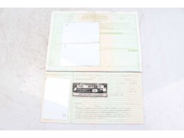 Frame identification plate with papers Triumph TIGER 900...