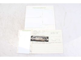 Targhetta identificativa telaio con documenti Kawasaki...
