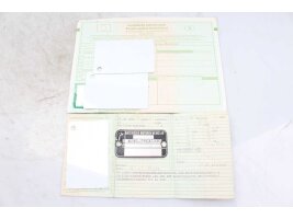 Identification plate with papers frame Honda NTV 650 RC33...