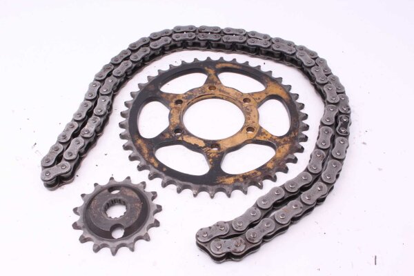 Engranaje del kit de cadena Kawasaki GPZ 750 Unitrak ZX750A3 83-85