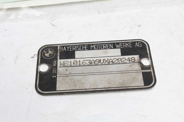 Typskylt tyska papper utan ram BMW F 650 ST Strada 0169 97-00