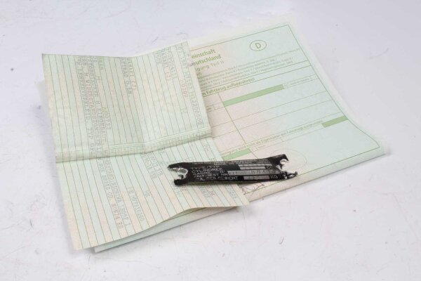 Placa de identificación de papeles alemanes sin marco Kawasaki KZ 250 C KZ250C 80-83