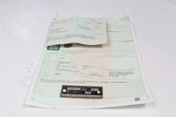 Typskylt tyska papper utan ram Triumph Sprint 900 T300A 93-96