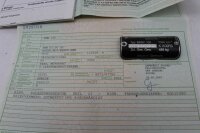 Tyyppikilpi saksalaisille papereille ilman kehystä   BMW K 1100 RS K589 0522 92-96