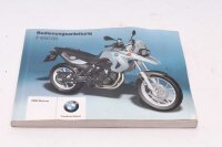 Manual de instrucciones de la motocicleta BMW F 650 GS Twin E8GS 0218 08-12