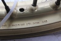 Egerfælg bag 18x2.15 tromlebremsehjulnav Suzuki DR 600 S SN41A 85-89