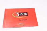 Takuuvihko, rekisteröintivihko, tukivihko Moto Guzzi V 11 Sport KR 99-03