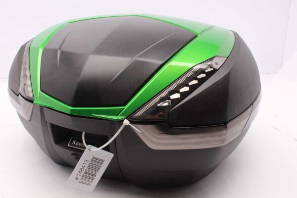 Lukittava ylälaukku, vihreä/musta, takakatos, LED Kawasaki universell