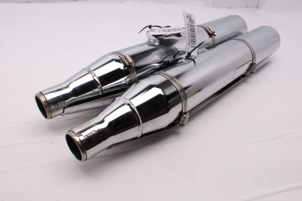 Marmitta di scarico, catalizzatore, silenziatore, cromato Harley Davidson universell