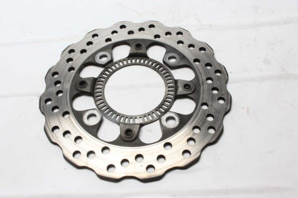 Rear brake disc, drilled, ABS ring Kawasaki VERSYS 650 KLE650D LE650C 10-14