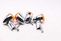 Krom blinklys, orange glas, sæt for, bag, højre Harley Davidson universell