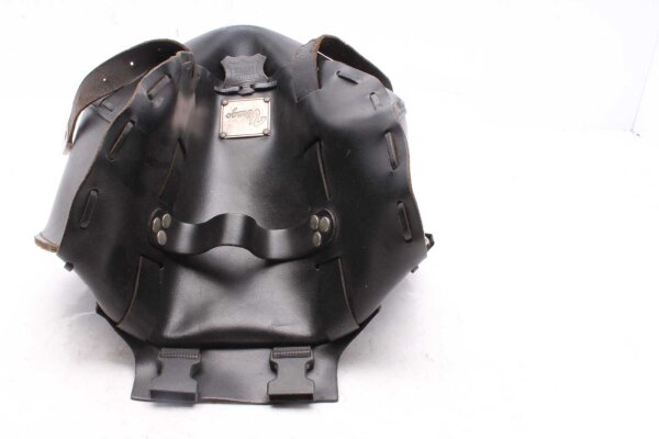 Nahkainen satulalaukku, matkatavaralaukku, kiinnityshihnat, yleiskäyttöinen moottoripyörä Yamaha universell