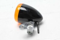 Blinker rund orange Gehäuse schwarz universal Harley Davidson universell