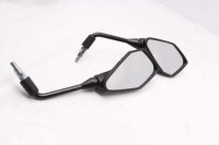 Taustapeilisarja, vasen ja oikea, musta, suorakaiteen muotoinen, peilipari Kawasaki Z 900 B 18-18