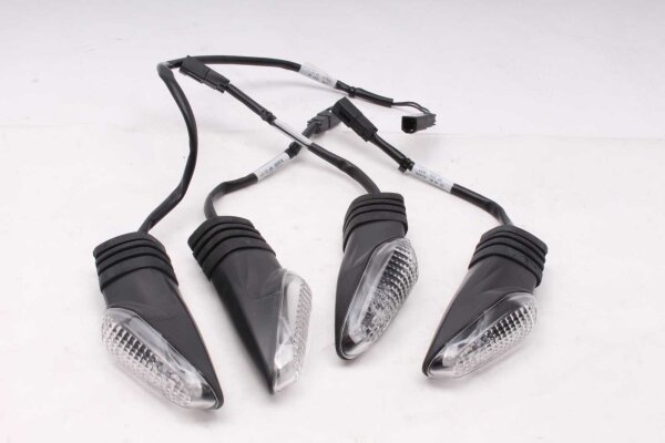 Juego de intermitentes LED, cristal transparente, negro, izquierdo y derecho, universal Ducati universell