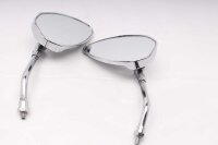Set di specchietti cromati, aerodinamici, sinistro e destro, filettatura universale Honda universell
