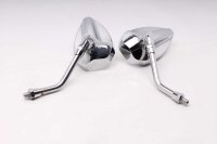 Set di specchietti cromati, aerodinamici, sinistro e destro, filettatura universale Honda universell