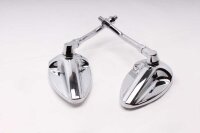 Set di specchietti cromati, aerodinamici, sinistro e destro, filettatura universale Honda universell