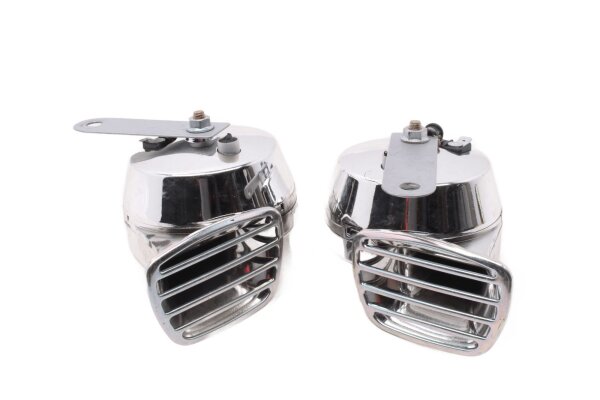 Doppelhorn verchromt Hupe links rechts Triumph Bonneville 1200 Speedmaster 25-25