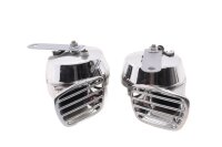 Doppelhorn verchromt Hupe links rechts Triumph Bonneville...