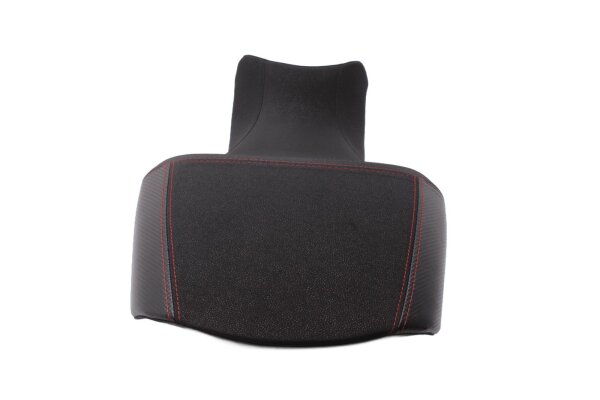 Funda de tapicería con costuras decorativas rojas y aspecto de carbono para asiento Ducati Diavel 1200 13-13