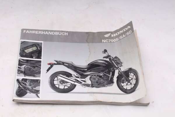 Förarmanual, bruksanvisning, underhållshäfte Honda NC 700 S RC61 12-13