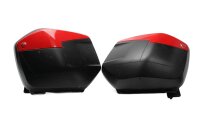 Zijkoffers, bagageset, links en rechts, rood en zwart...