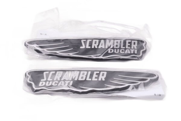 Tank emblem klistermærke vinge dekoration sæt logo bogstaver sort Ducati universell