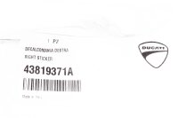 Tank emblem klistermærke vinge dekoration sæt logo bogstaver sort Ducati universell