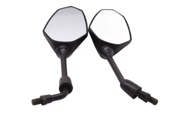 Een paar spiegels, links en rechts, achteruitkijkspiegels, zwart, rechthoekig Honda NC 700 S RC61 12-13