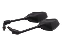 Een paar spiegels, links en rechts, achteruitkijkspiegels, zwart, rechthoekig Honda NC 700 S RC61 12-13