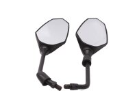 Een paar spiegels, links en rechts, achteruitkijkspiegels, zwart, rechthoekig Honda NC 700 S RC61 12-13