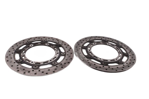 Discos de freno delanteros perforados, juego de discos Yamaha FZS 1000 Fazer RN06 01-05