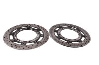 Discos de freno delanteros perforados, juego de discos Yamaha FZS 1000 Fazer RN06 01-05