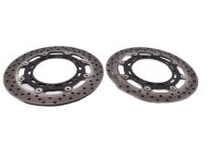 Discos de freno delanteros perforados, juego de discos Yamaha FZS 1000 Fazer RN06 01-05