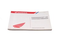 Kundtjänsthäfte, garantihäfte, underhållshäfte Honda CB Seven Fifty RC42 92-03