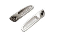 Rear passenger footrests, left and right, pair, ribbed BMW K 1200 S K12S K40 05-08