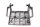 Rear upper aluminum luggage rack, sturdy Suzuki DR 800 S Big SR43B 91-97