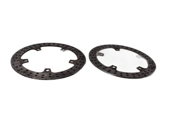 Set of drilled brake discs, front left and right BMW K 1200 S K12S K40 05-08
