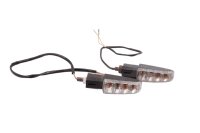 Front turn signal pair, left and right, clear glass, orange insert Derbi GPR 125 Nude 07-07