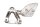 Support de repose-pied avant gauche, fixation pour pilote 4YR-2 Yamaha FZS 600 Fazer RJ02 98-99