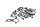 Schroefset motorsteun frame resterende schroeven Suzuki SV 1000 S WVBX 03-07