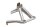 Passenger footrest bracket, rear left Yamaha FZS 600 Fazer RJ02 98-99