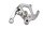 Footrest bracket support plate front left Triumph Sprint ST 1050 215NA 05-10