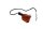 Fram höger blinkers, orange, rektangulär, styre Honda XRV 750 Africa Twin RD04 90-92