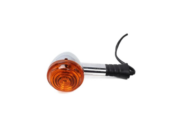 Blinker Gehäuse orange rund verchromt universal Oldtimer Triumph universell