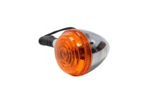 Blinker Gehäuse orange rund verchromt universal Oldtimer Triumph universell
